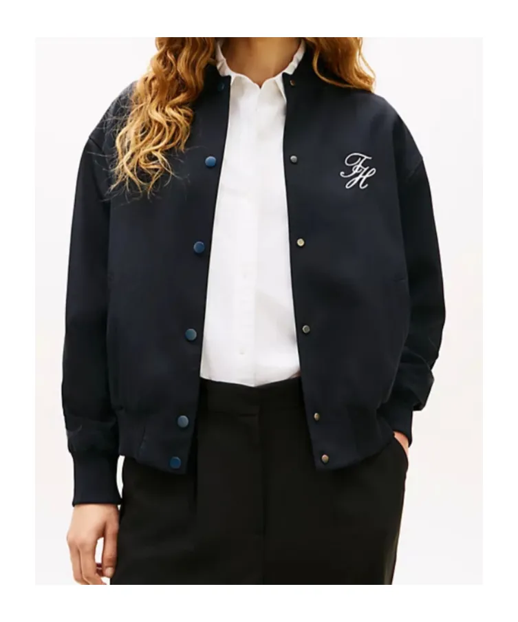 Timeless Wool Blend Relaxed Bomber Jacket