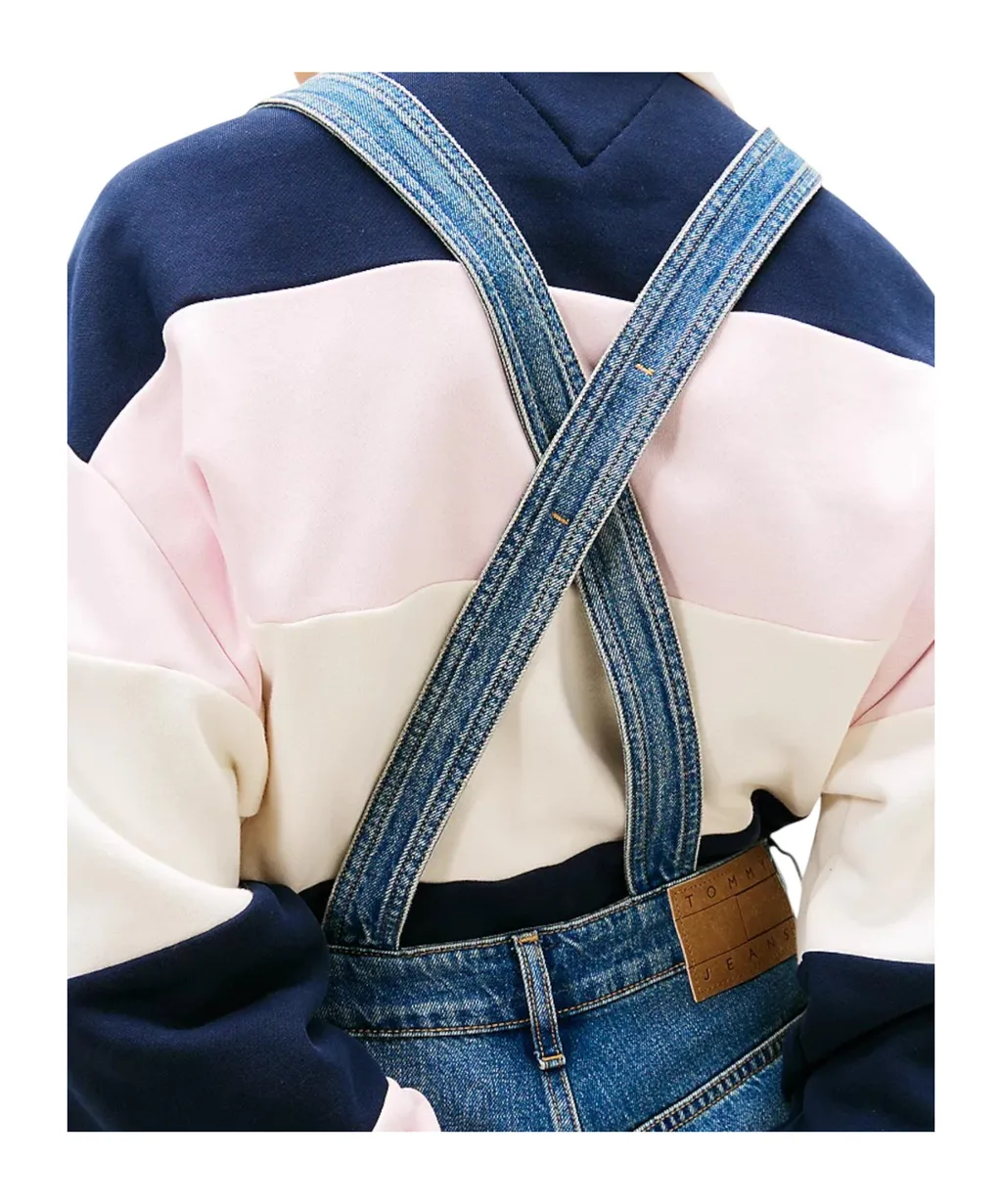 Mia Relaxed Faded Denim Dungarees