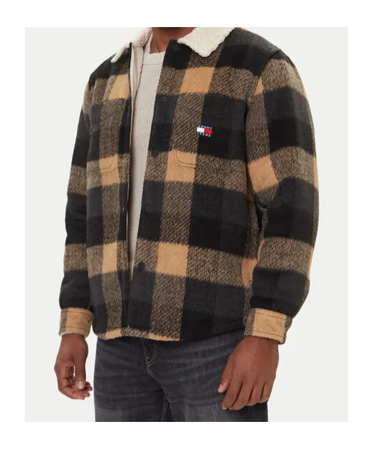 Checked Buttoned Jacket