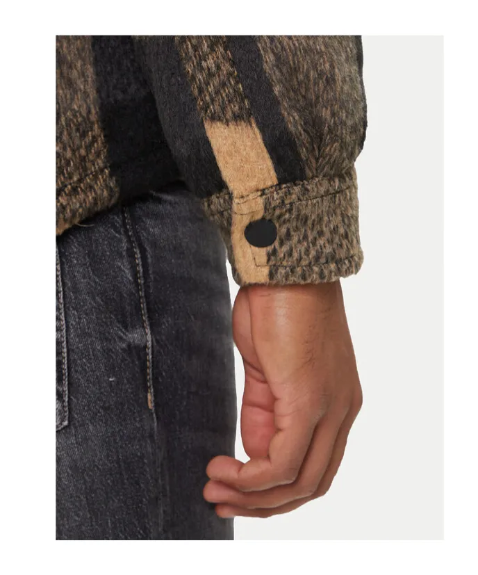 Checked Buttoned Jacket
