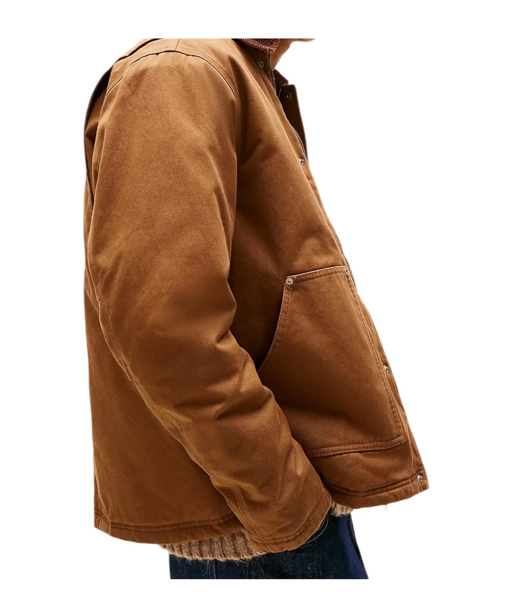 Teddy Lined Corduroy Collar Chore Jacket