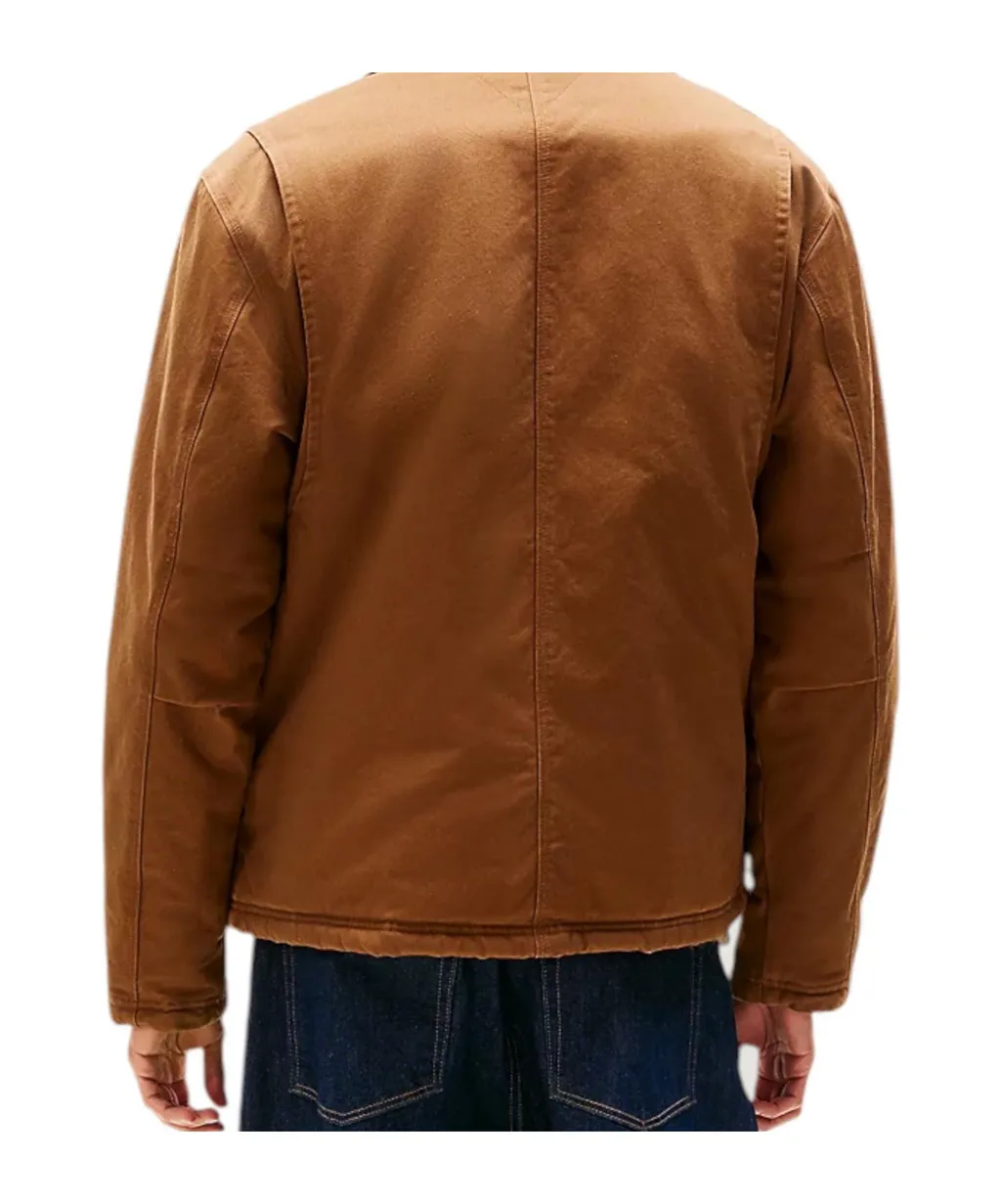 Teddy Lined Corduroy Collar Chore Jacket