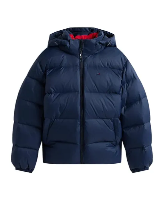 Water Repellent Down Hooded Jacket