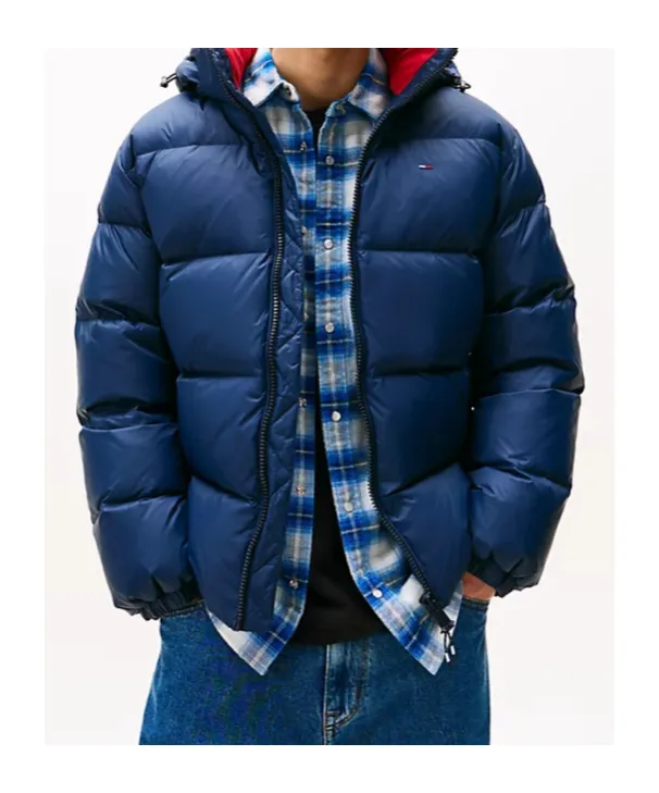 Water Repellent Down Hooded Jacket
