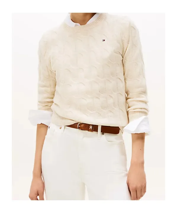 Soft Wool Cable Knit Sweater