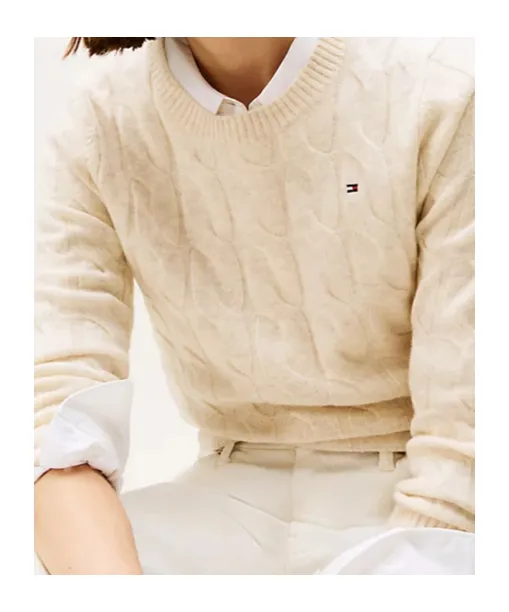 Soft Wool Cable Knit Sweater