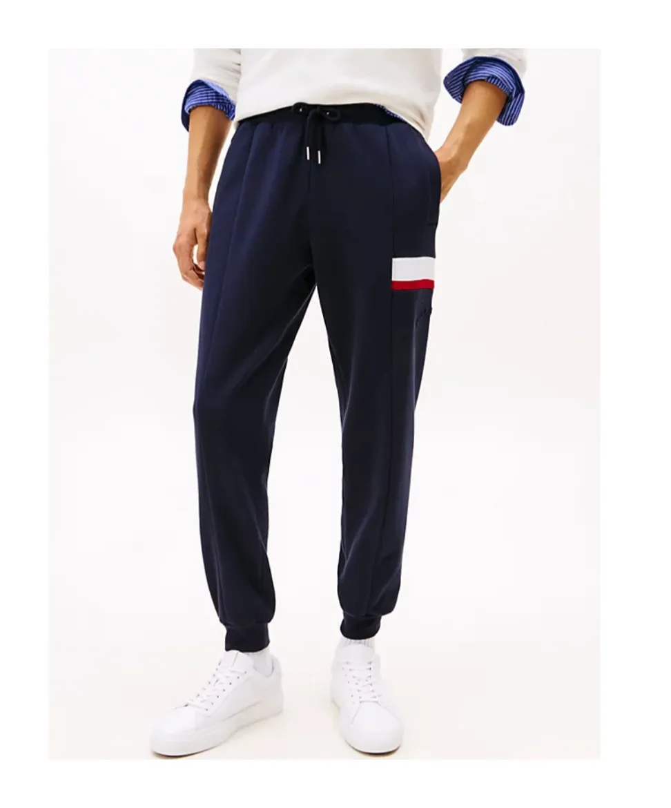 Colour-Blocked Fleece Cuffed Joggers