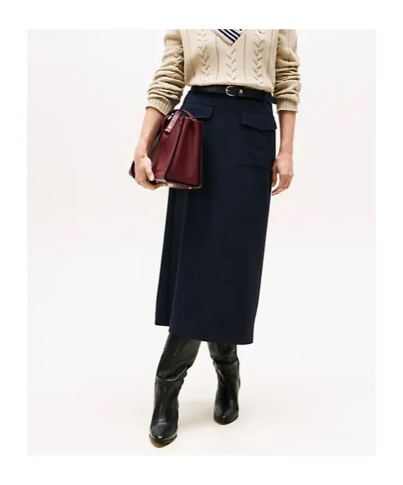 Tailored Midi Skirt