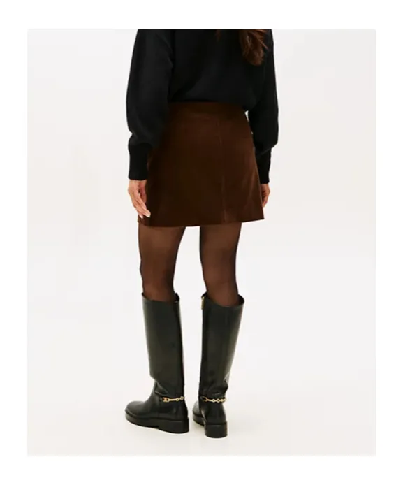Cargo Pocket Corduroy Mini Skirt