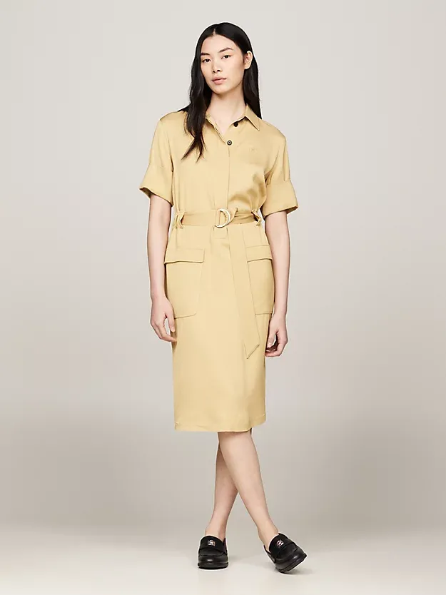 Half-Open Collar Dress