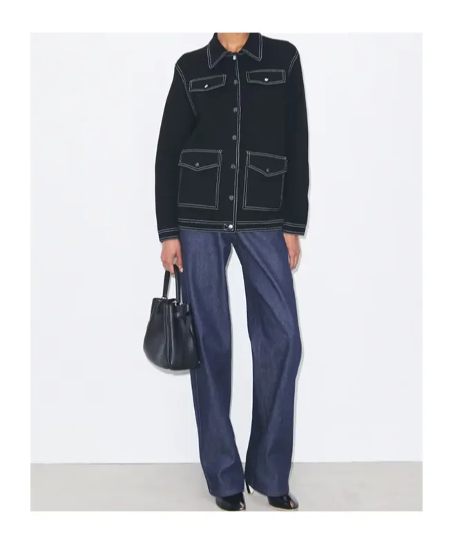 Topstitch Wool Jacket
