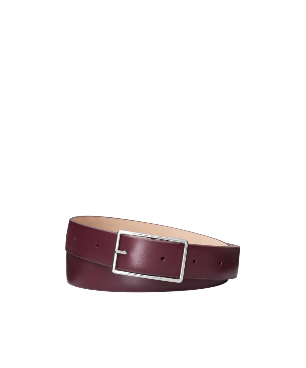 Logo-Plaque Leather Belt