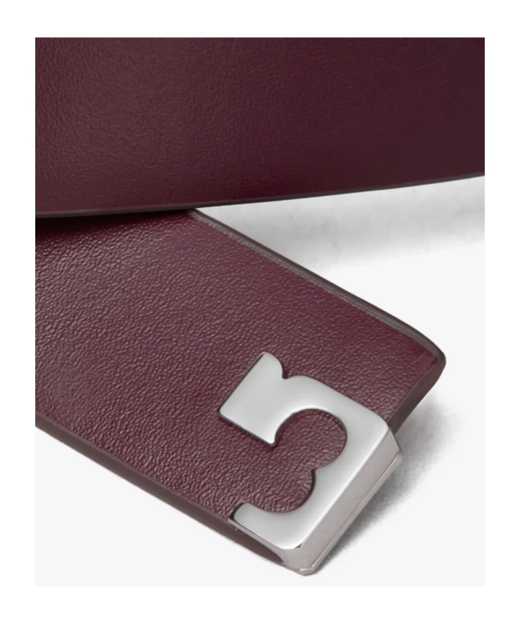Logo-Plaque Leather Belt