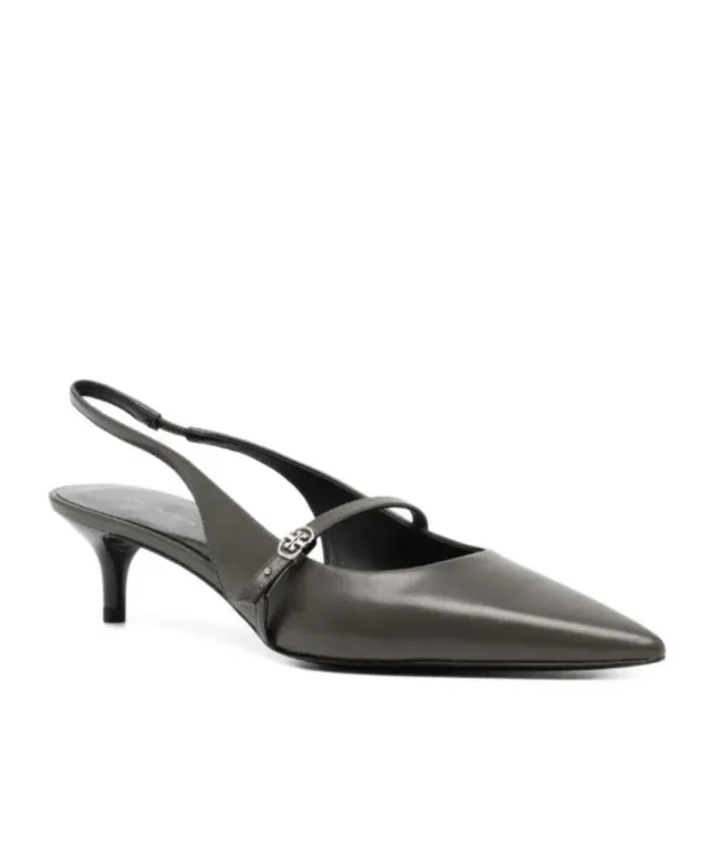 45Mm Logo-Buckle Slingbacks