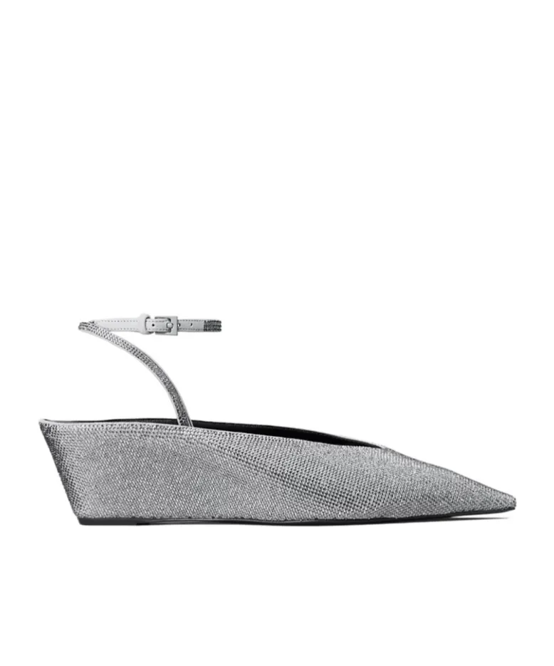 50Mm Pavé-Embellished Wedge-Heel Pumps