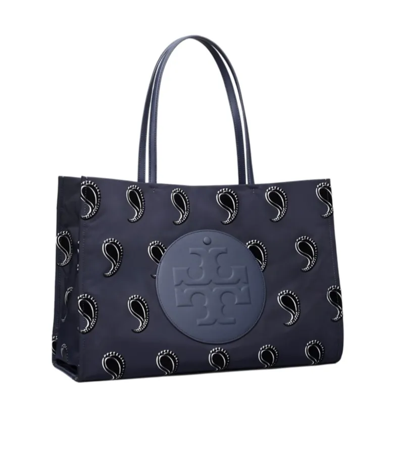 Ella Paisley-Pattern Double T Motif Tote Bag