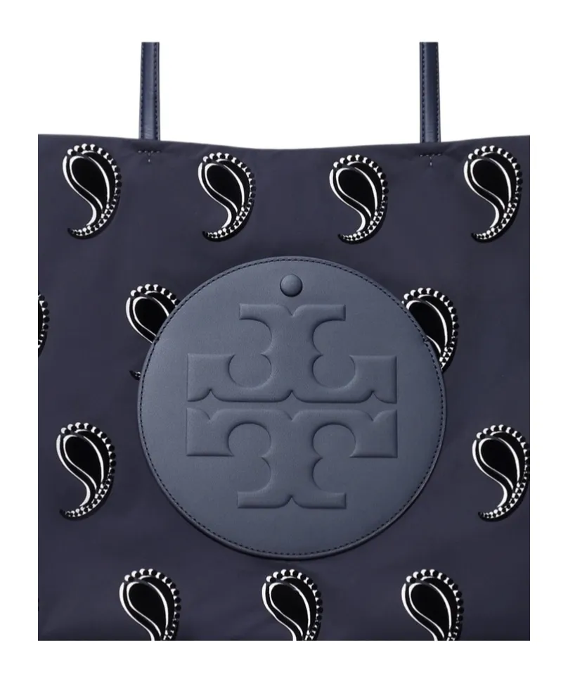 Ella Paisley-Pattern Double T Motif Tote Bag