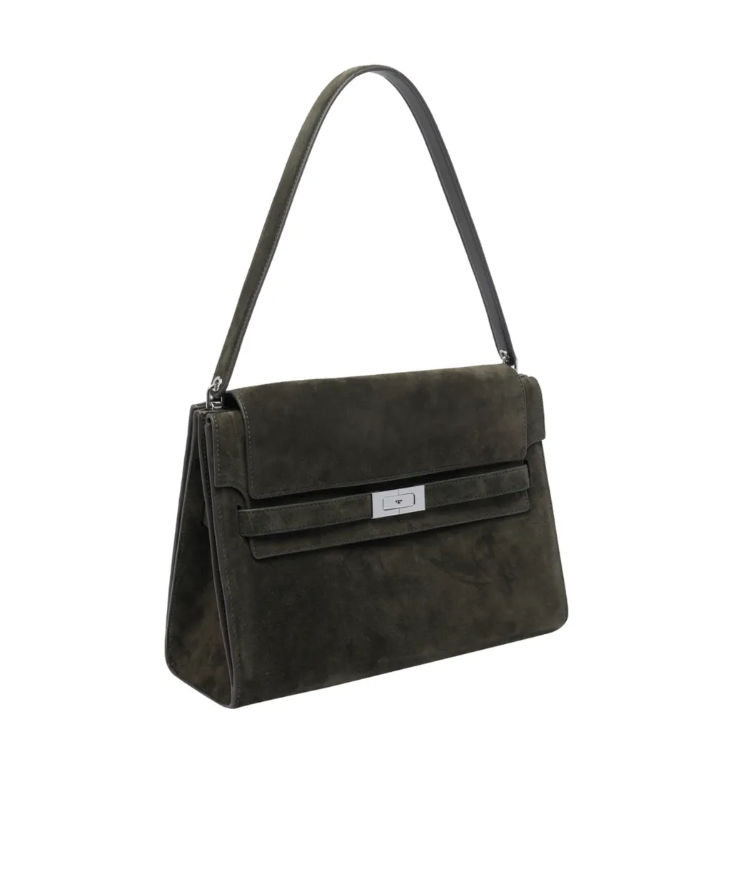 Large Lee Radziwill Suede Shoulder Bag