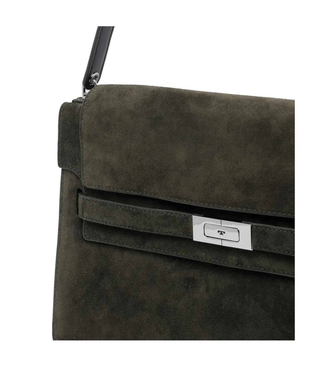 Large Lee Radziwill Suede Shoulder Bag