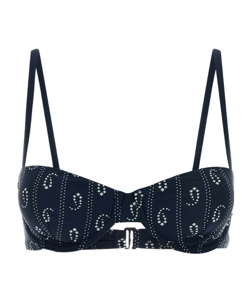 All-Over Paisley Print Stretch Bikini Top
