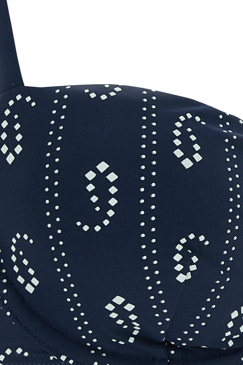 All-Over Paisley Print Stretch Bikini Top