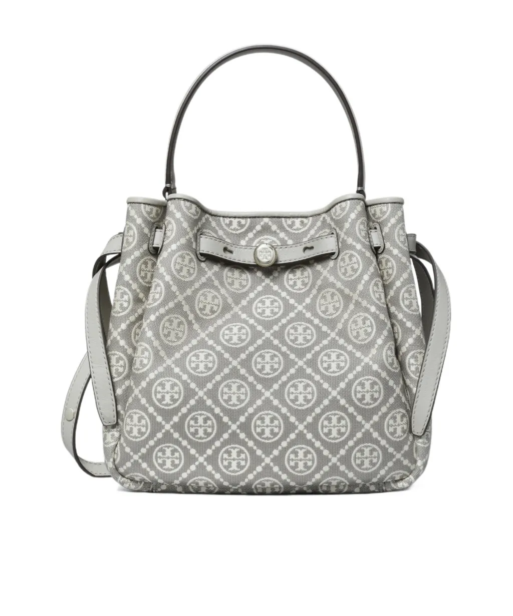 Romy T Monogram Bucket Bag