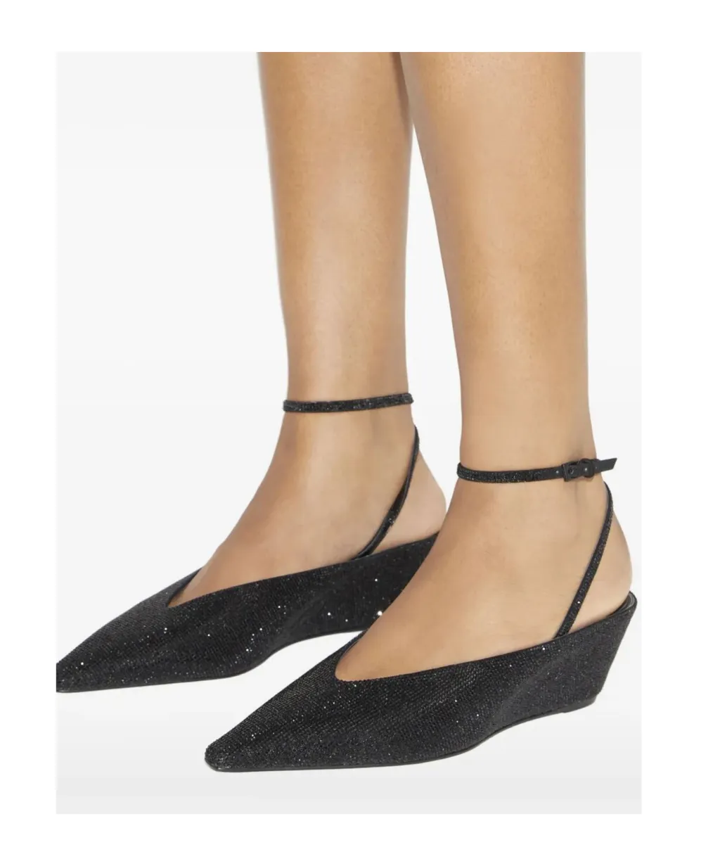 Pavé Wedge Pumps 50Mm