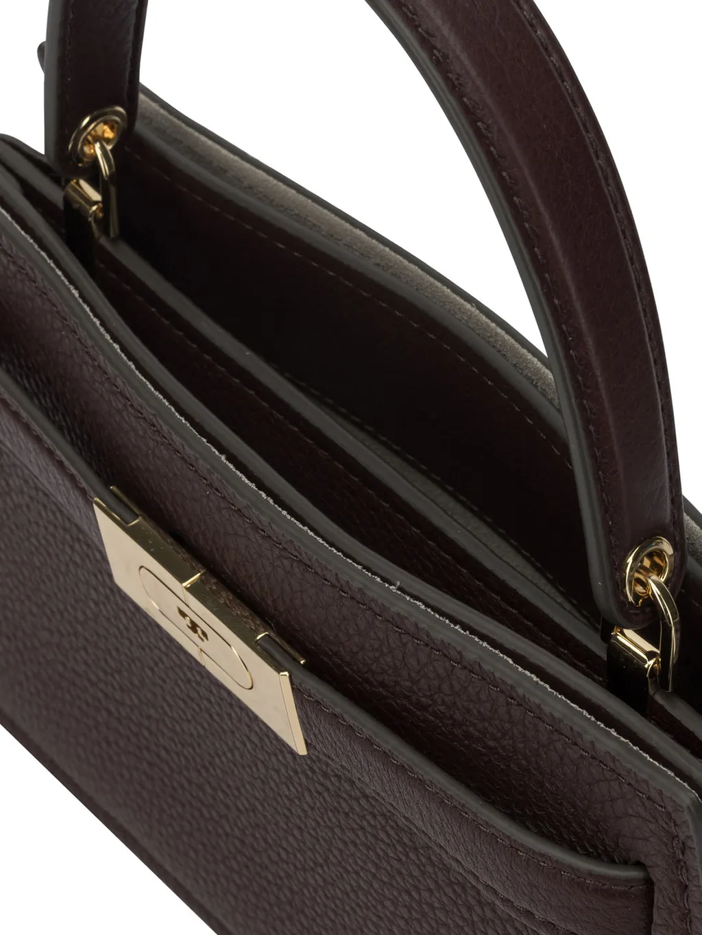 Mini Lee Radziwill Pebbled Top Handle Bag