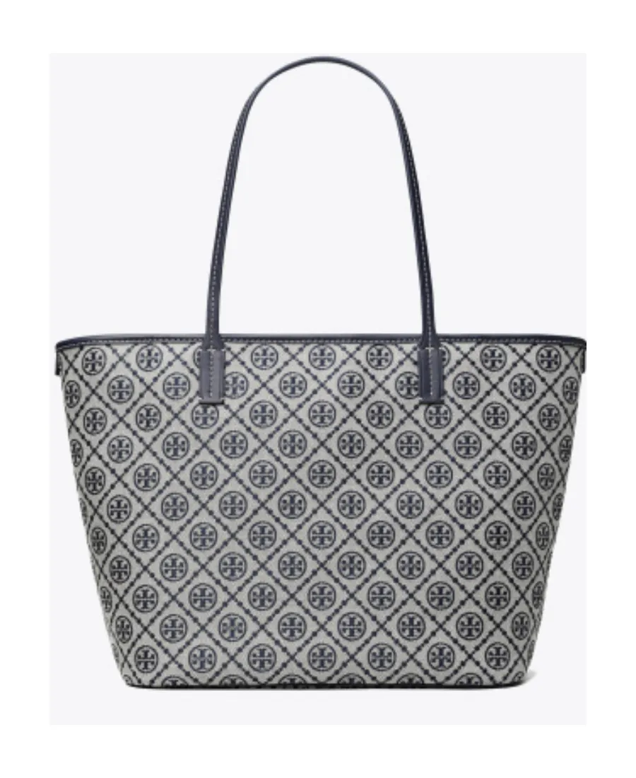 T Monogram Zipped Tote Bag