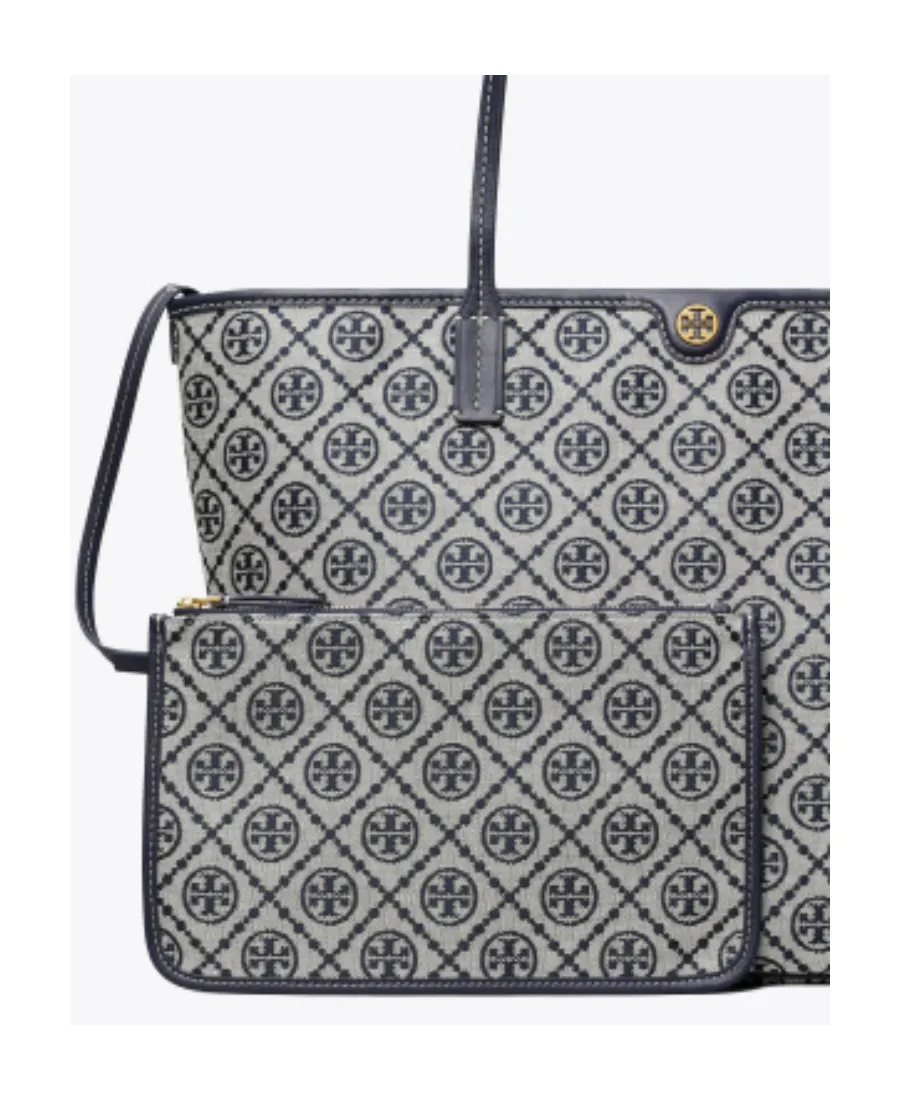 T Monogram Zipped Tote Bag