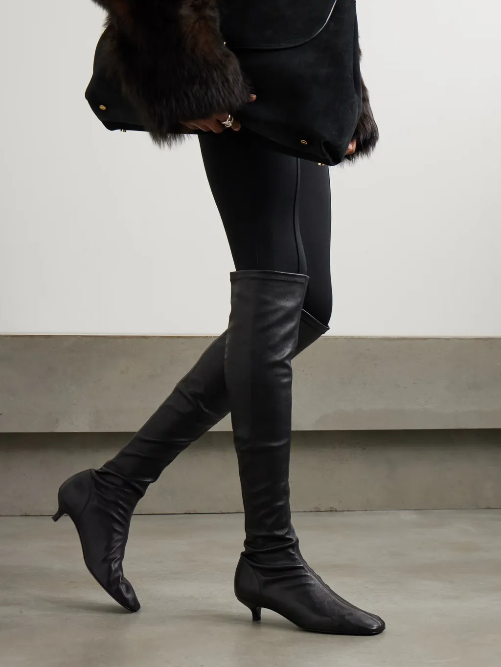 Nappa Leather Knee-High Boots
