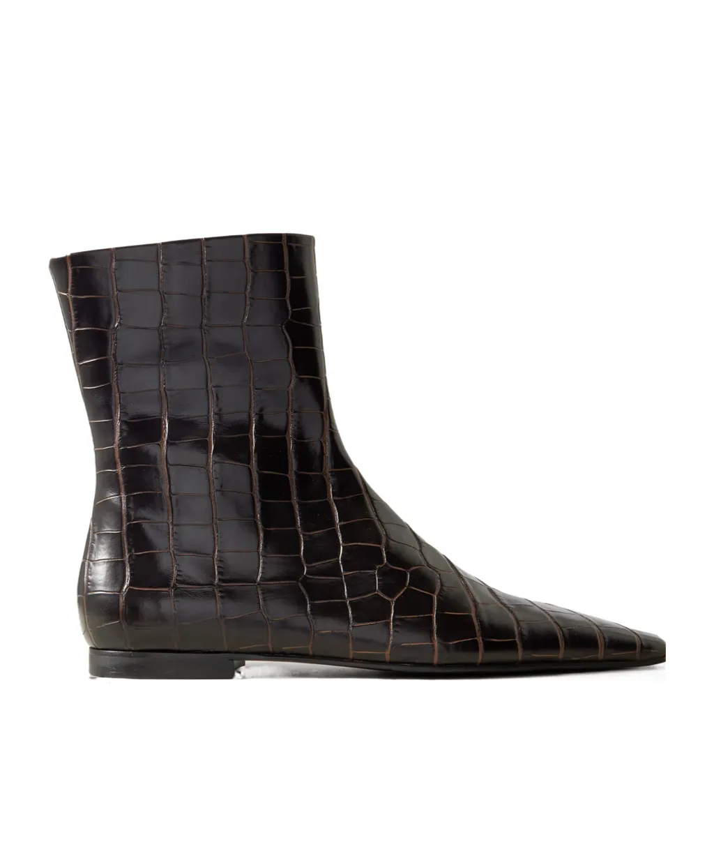 Square-Toe Ankle Boots
