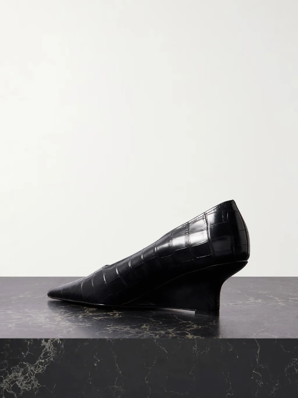 Pointed-Toe Wedge Heels