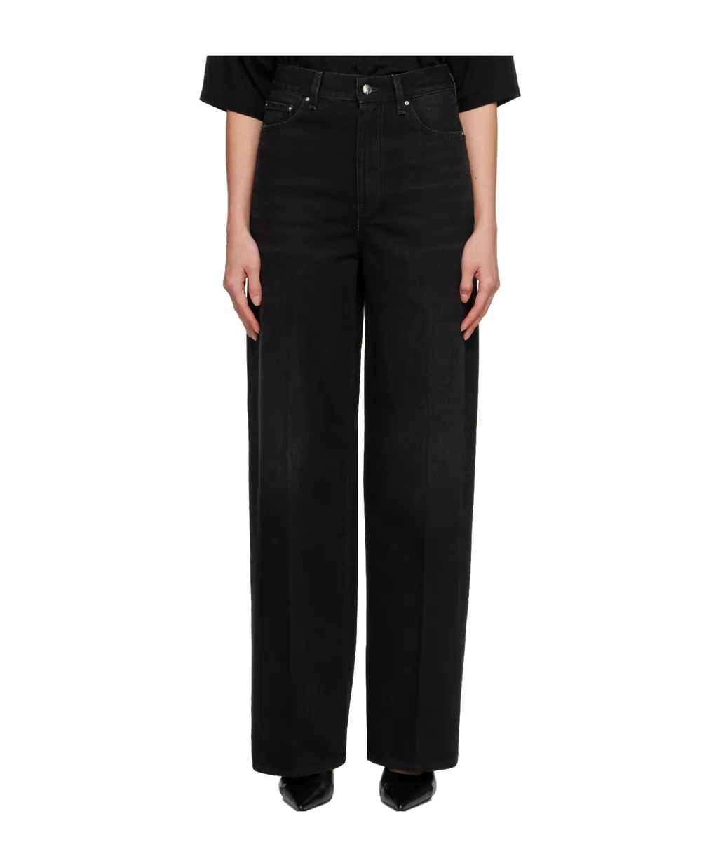 Non-Stretch Organic Cotton Wide-Leg Jeans