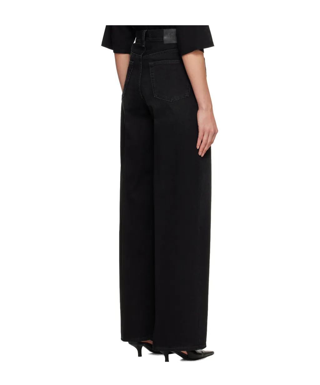 Non-Stretch Organic Cotton Wide-Leg Jeans