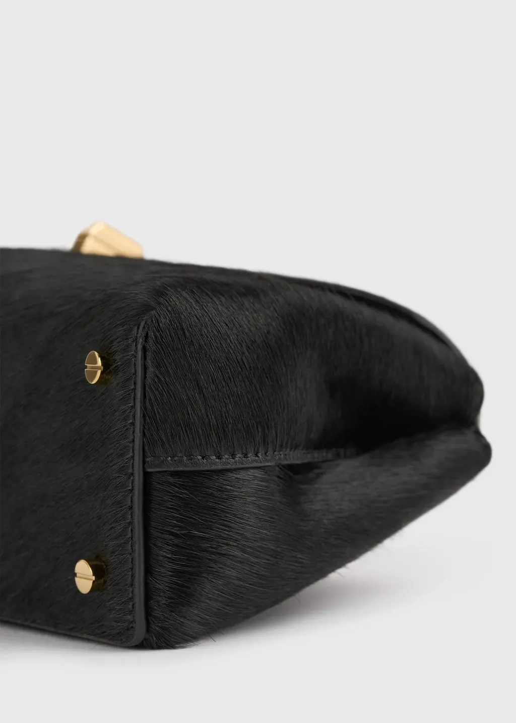 Pony Hair T-Lock Clutch