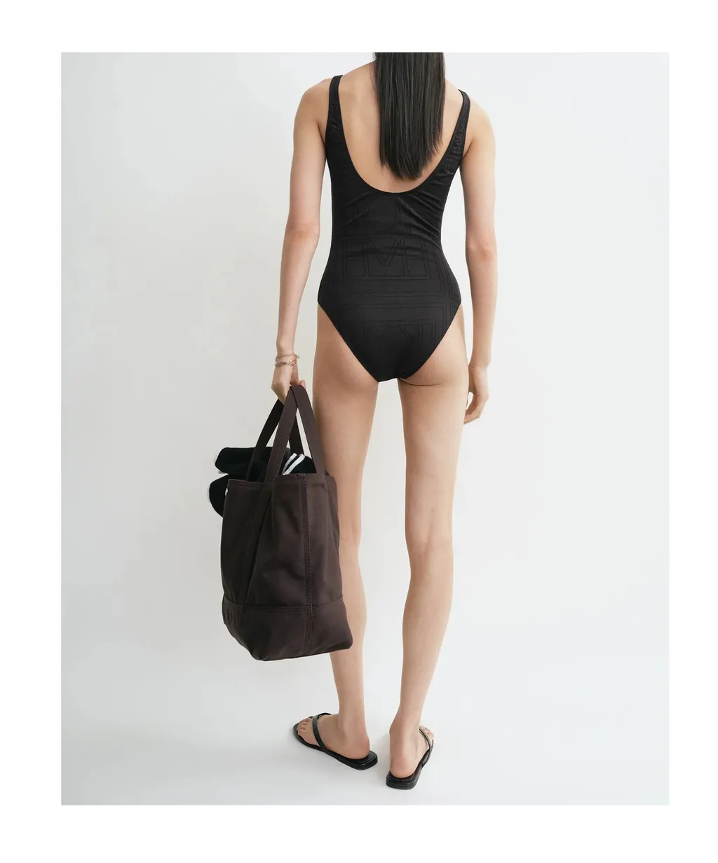 Monogram Pointelle Swimsuit