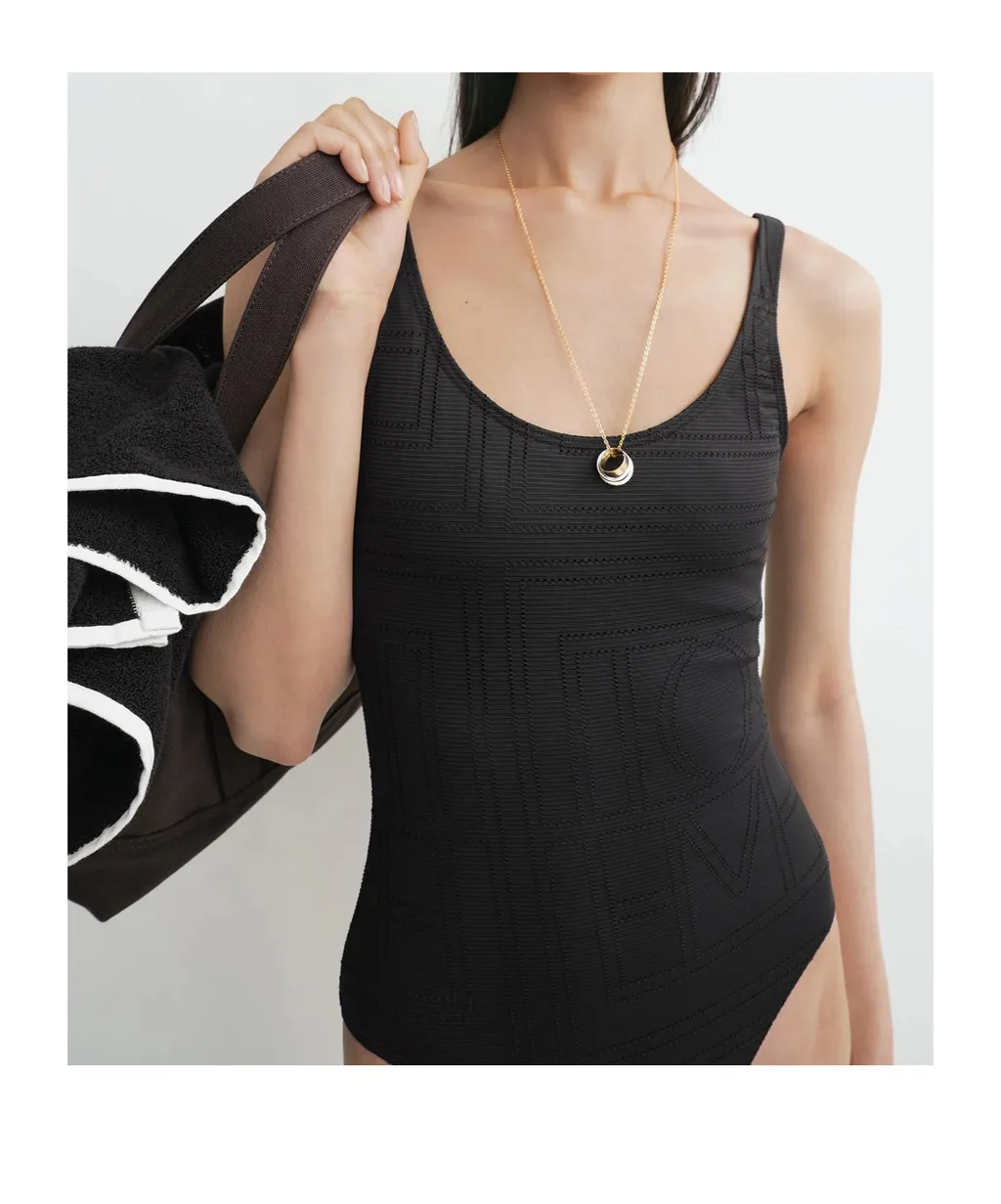 Monogram Pointelle Swimsuit