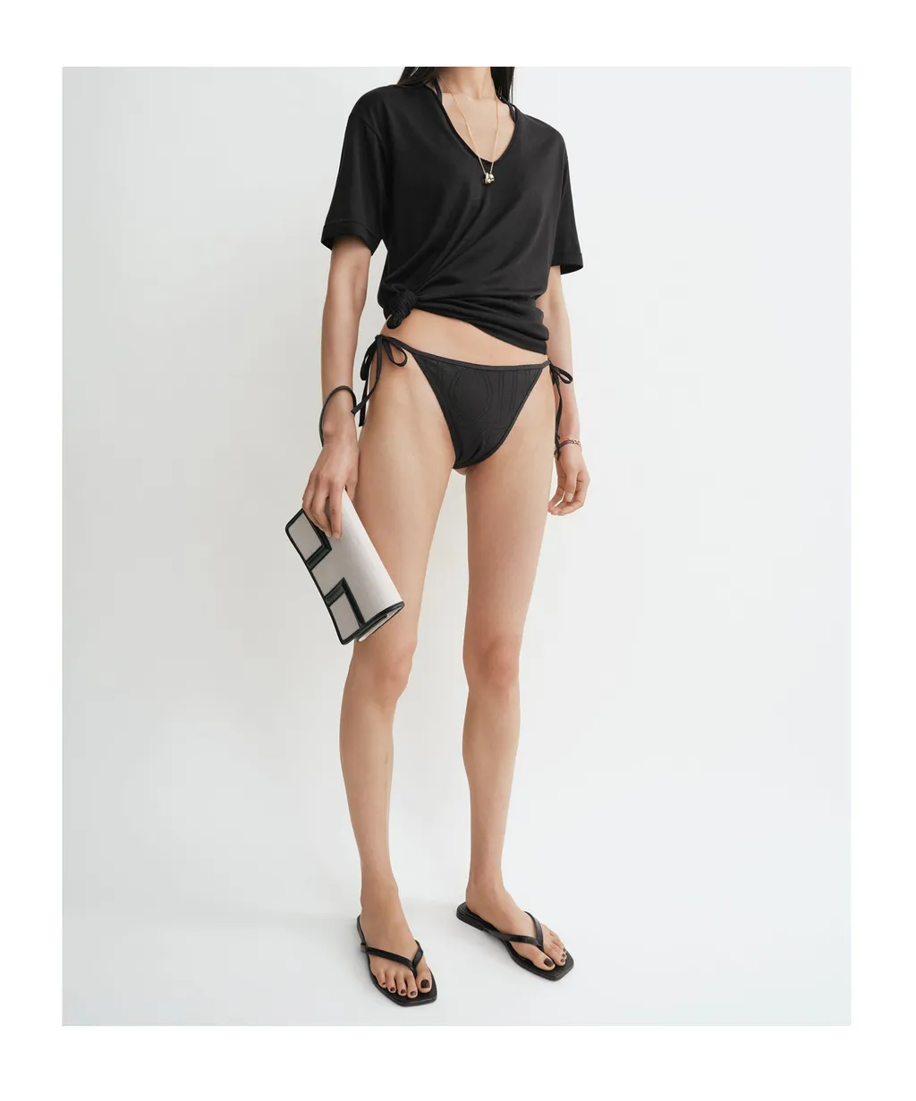 Monogram Pointelle Bikini Bottoms