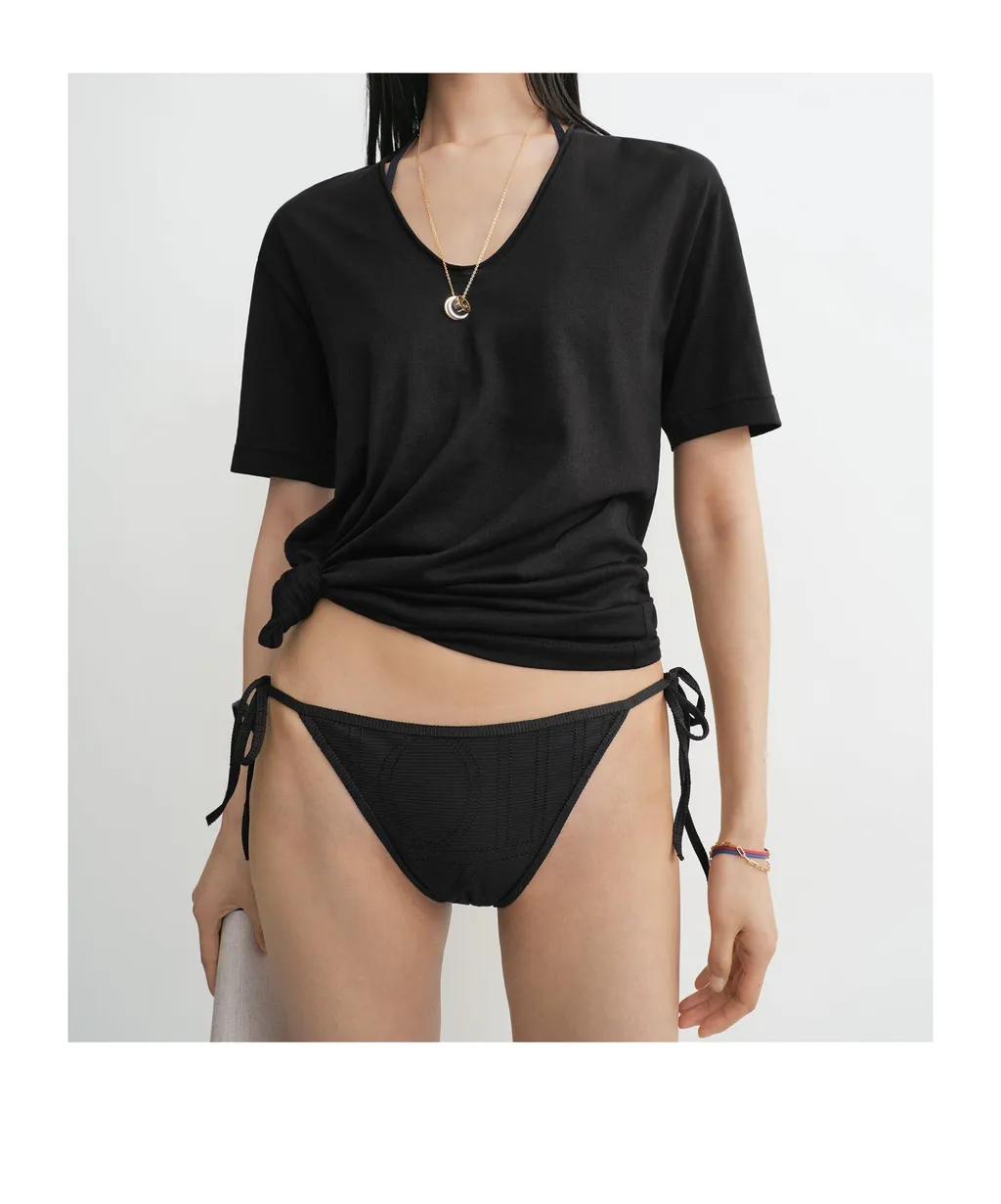 Monogram Pointelle Bikini Bottoms