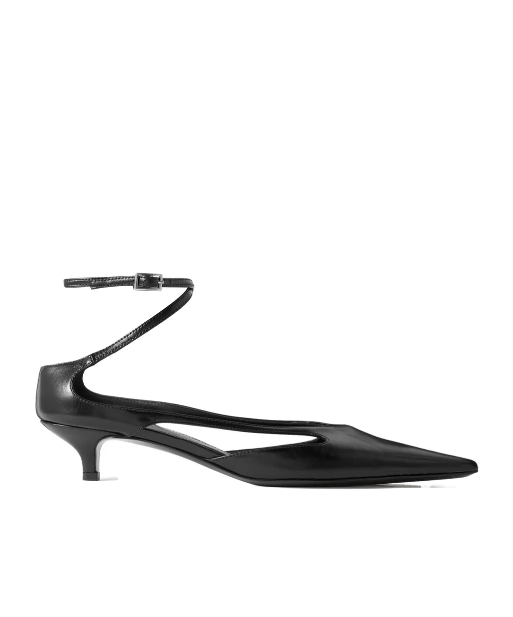 Cutout Leather Pumps