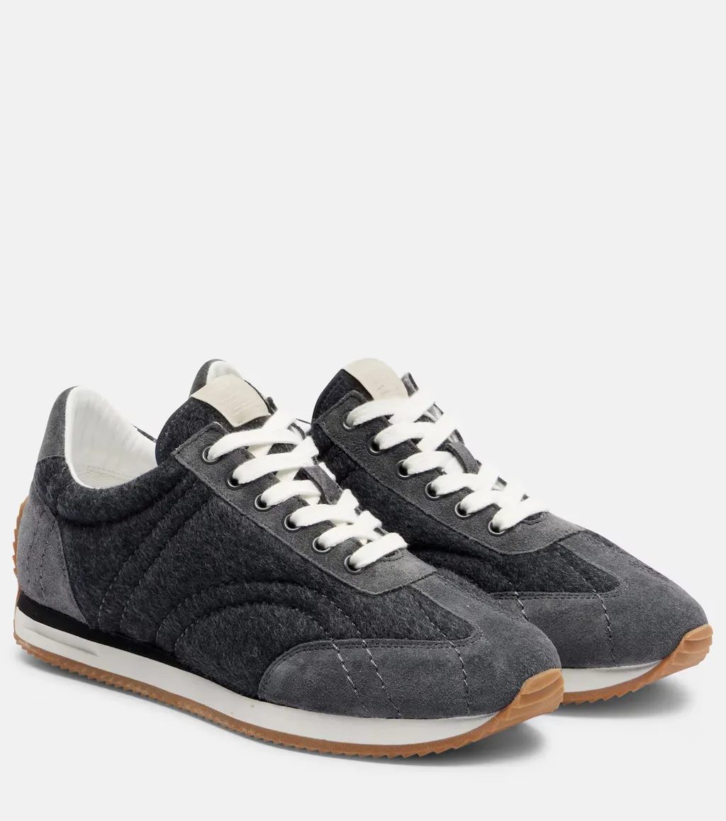Round-Toe Low-Top Sneakers