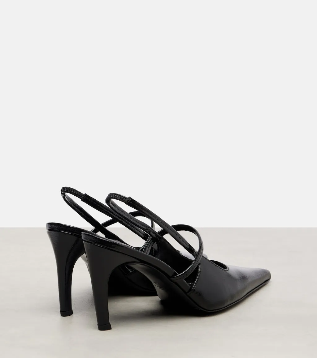 Leather Slingback Pumps