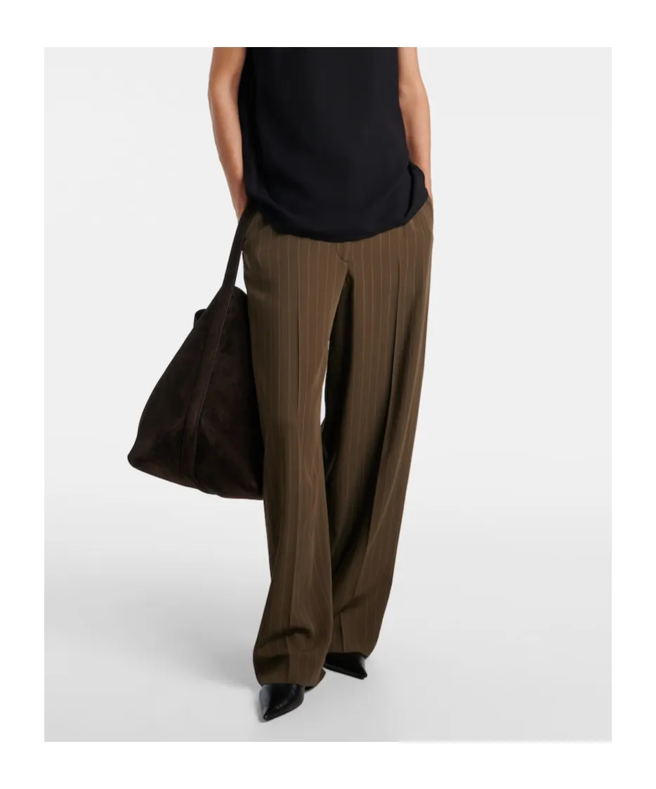 Pinstripe Straight Pants