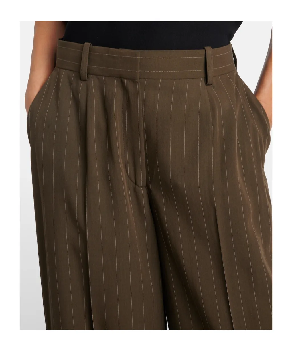 Pinstripe Straight Pants