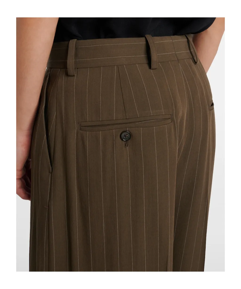 Pinstripe Straight Pants
