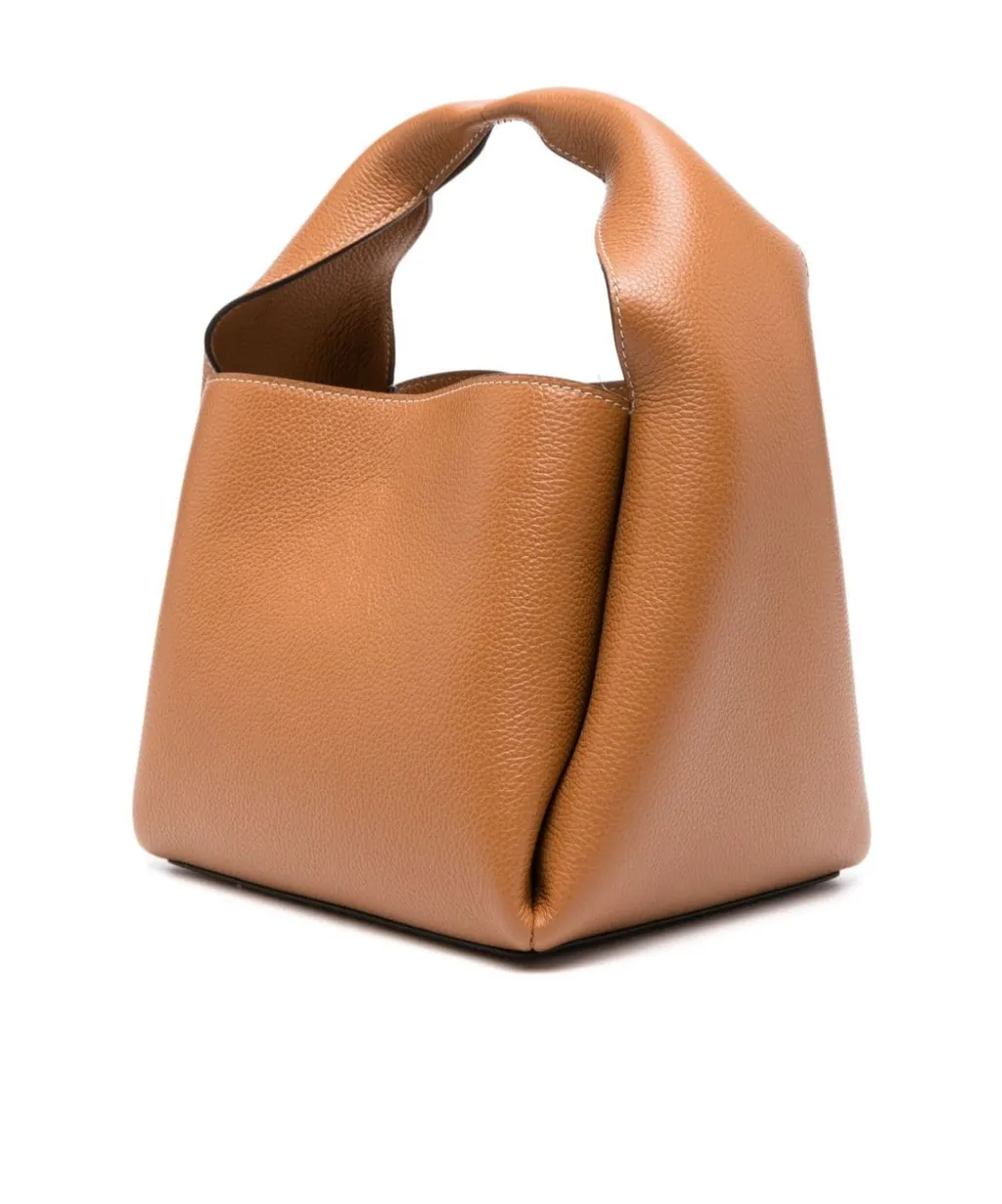 Logo Printed Single-Compartment Top Handle Bag