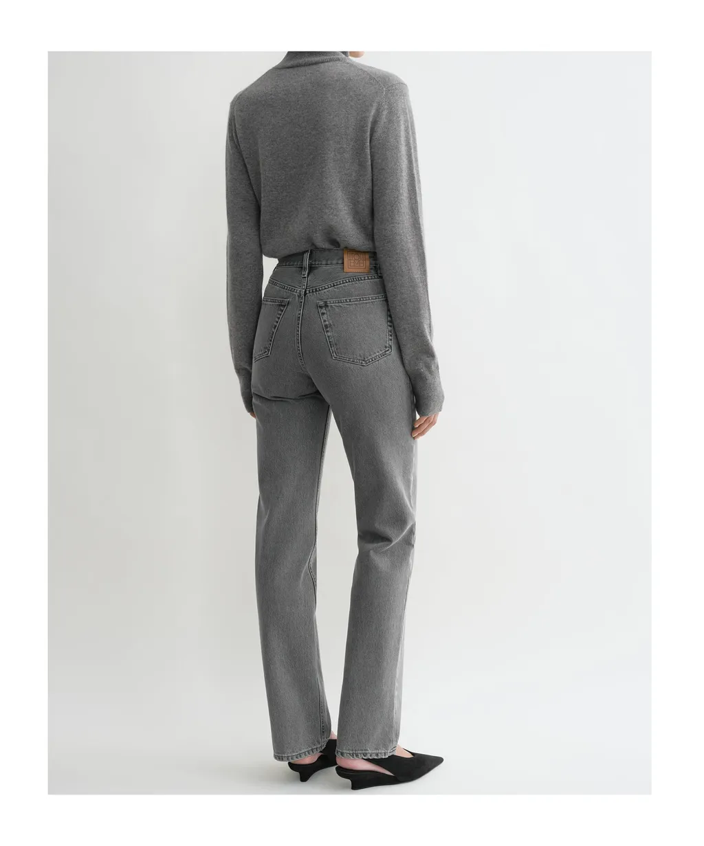 Mid-Rise Straight-Leg Jeans