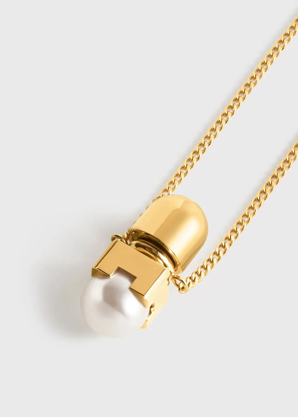 Gold-Tone And Faux Pearl Necklace