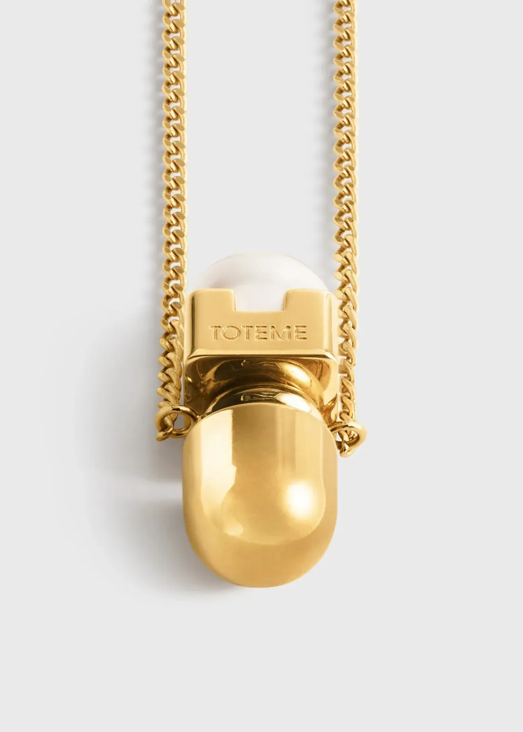Gold-Tone And Faux Pearl Necklace
